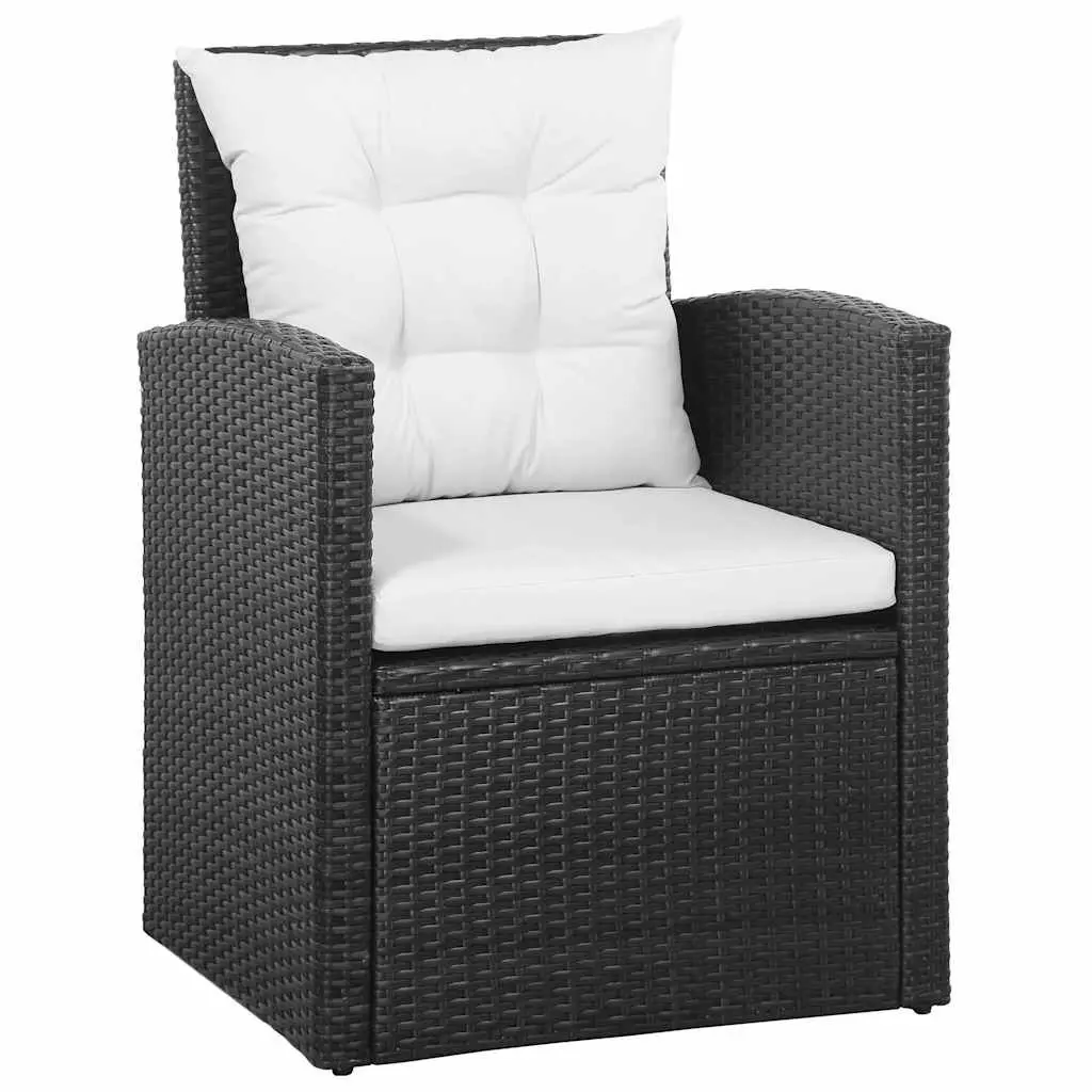 5 Piece Garden Lounge Set Outdoor Patio Black