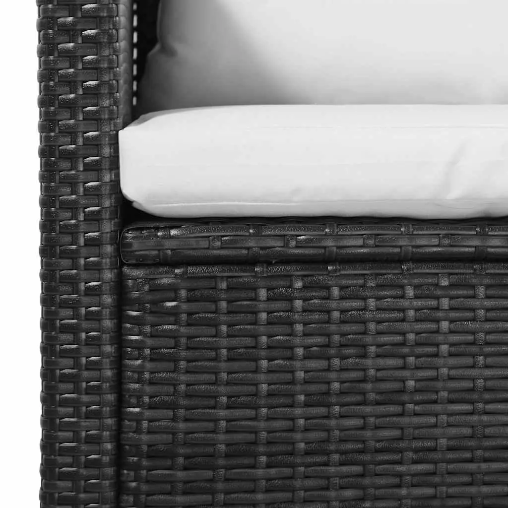 5 Piece Garden Lounge Set Outdoor Patio Black