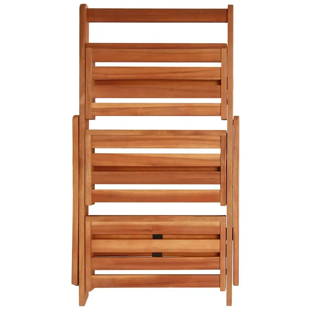 3-Tier Plant Stand Wooden Shelf Display Rack Foldable Garden Home Decor Brown