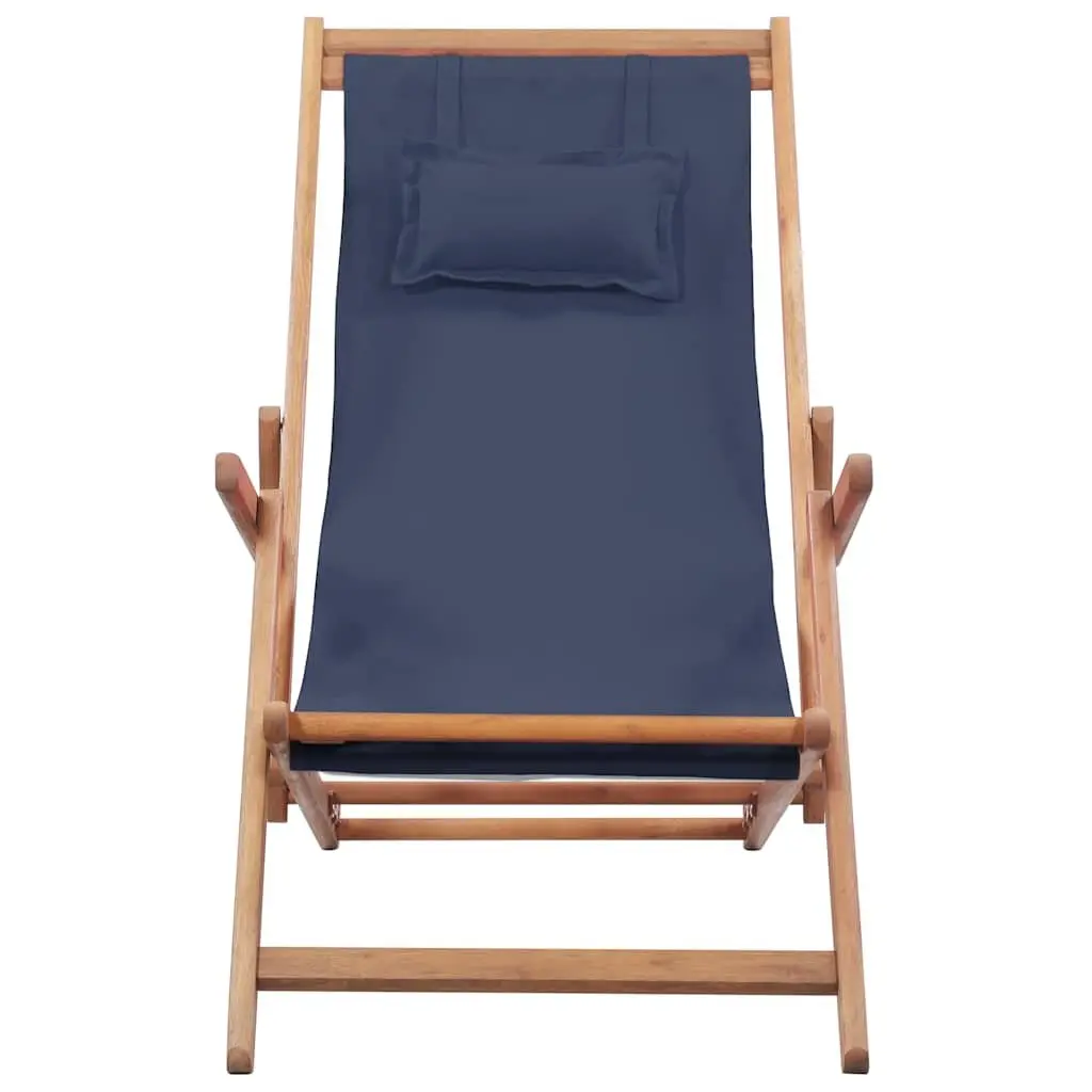 Folding Beach Chair with Wooden Frame