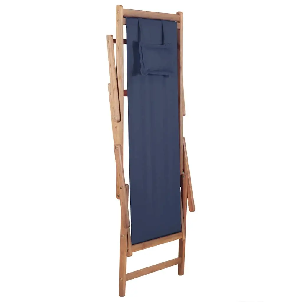 Folding Beach Chair with Wooden Frame
