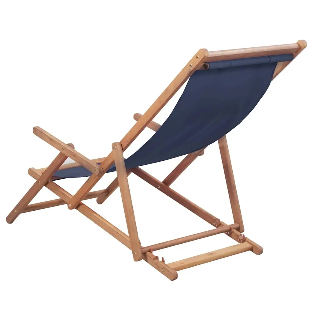 Folding Beach Chair with Wooden Frame