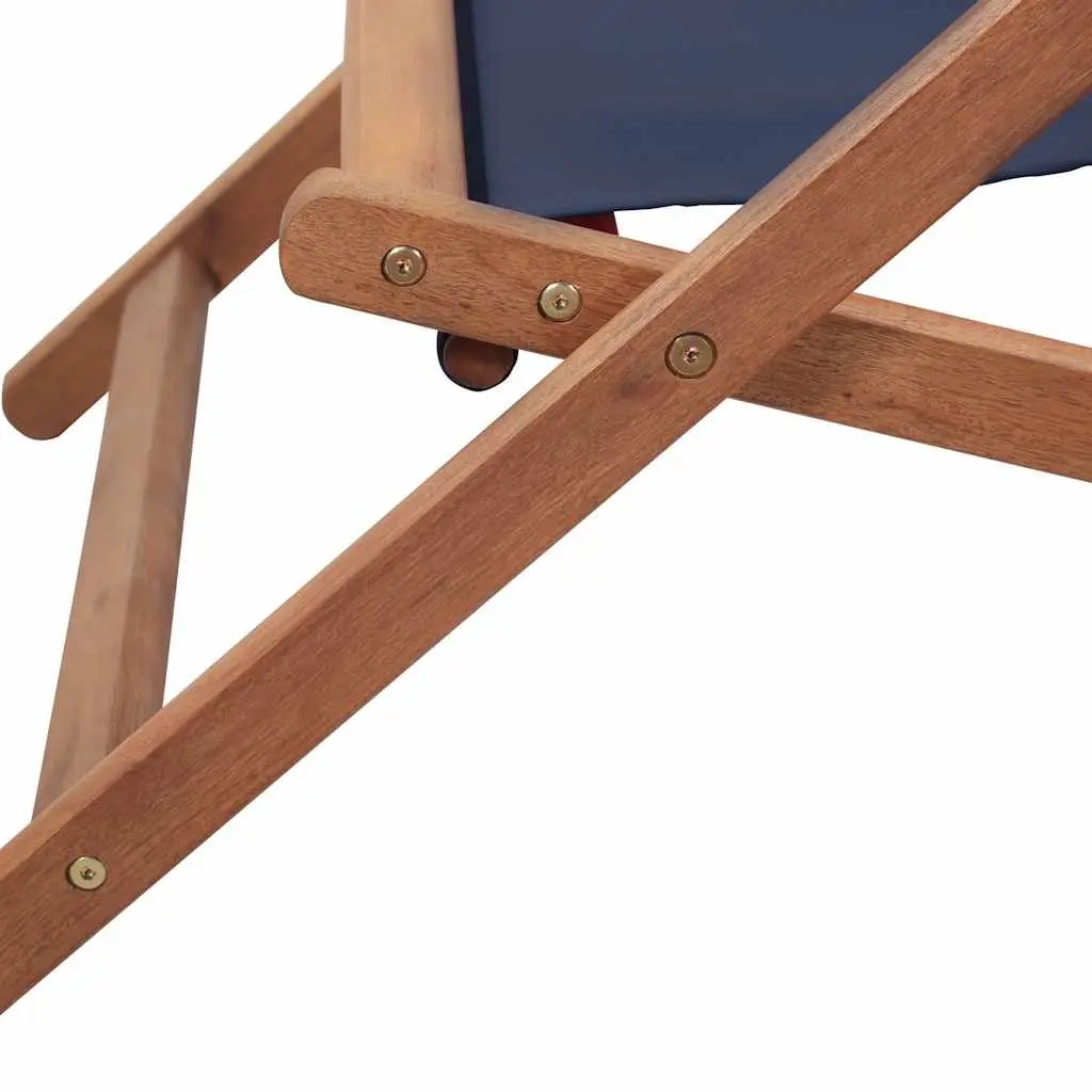 Folding Beach Chair with Wooden Frame