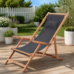Folding Beach Chair Specifications: Wooden Frame & Fabric