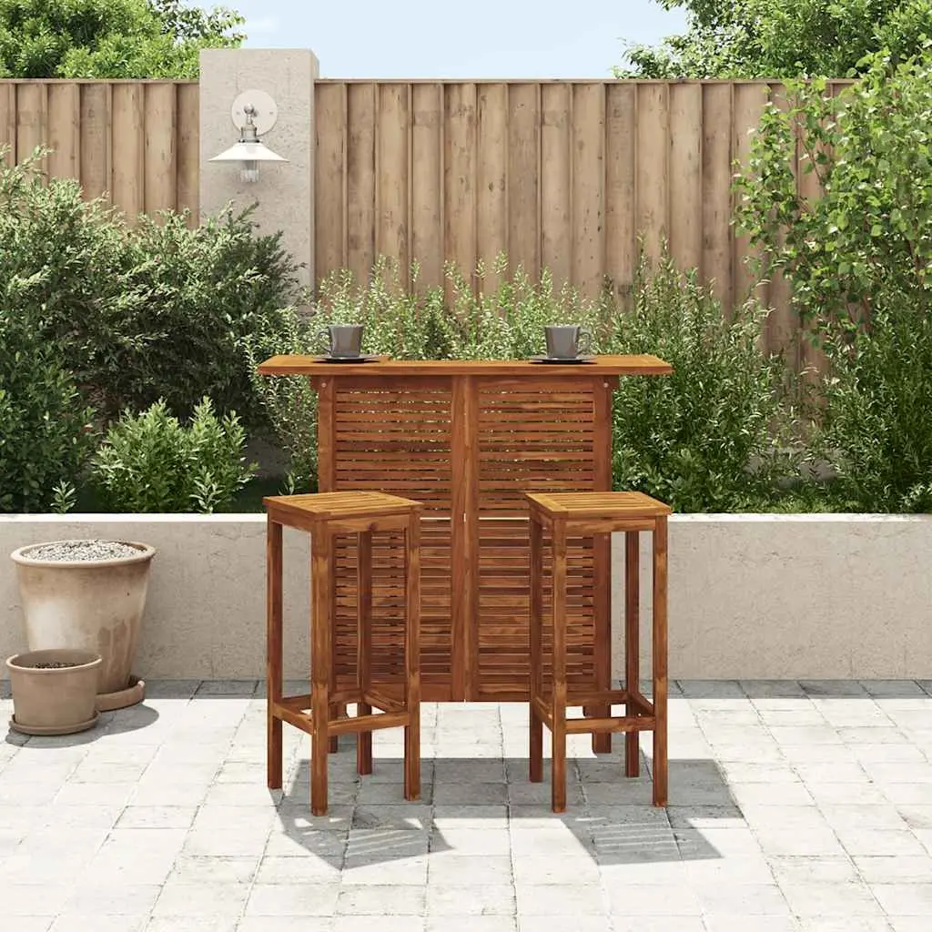 Bar Table Indoor Outdoor 110x50x105 cm Solid Acacia Wood High Dining Furniture