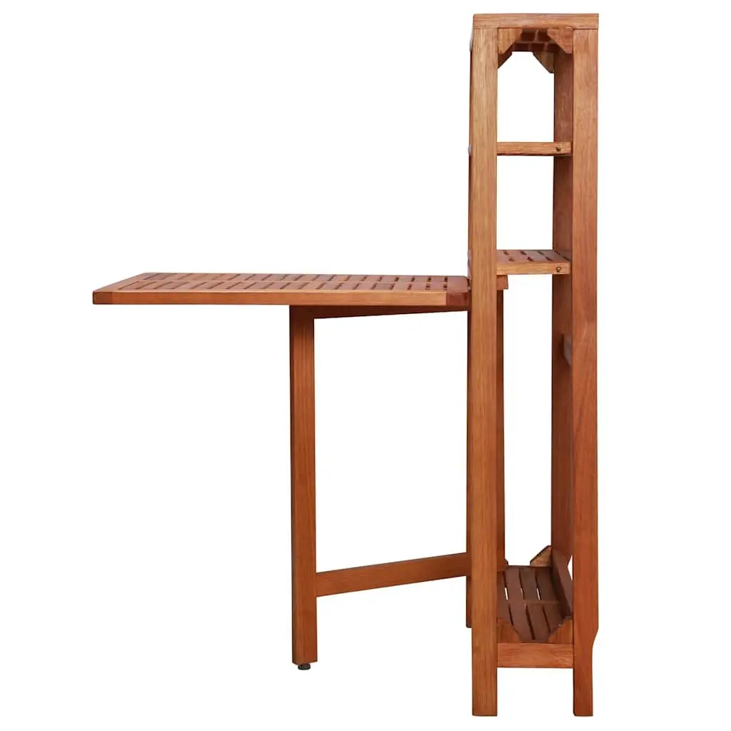 3 Piece Folding Bistro Set with Storage Rack