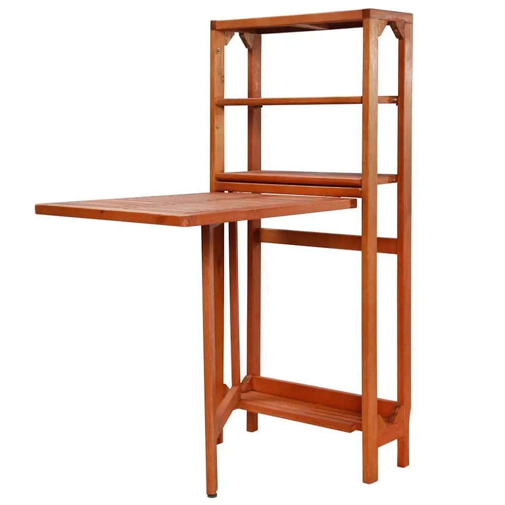 3 Piece Folding Bistro Set with Storage Rack