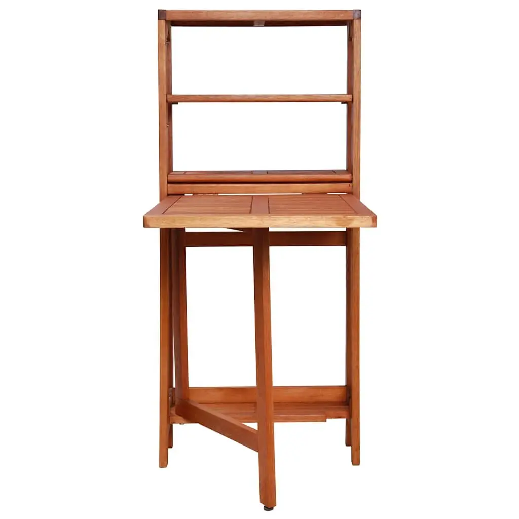 3 Piece Folding Bistro Set with Storage Rack