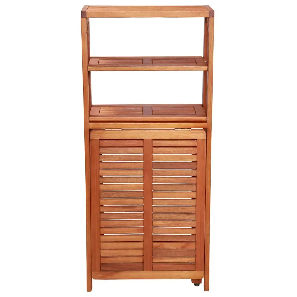 3 Piece Folding Bistro Set with Storage Rack
