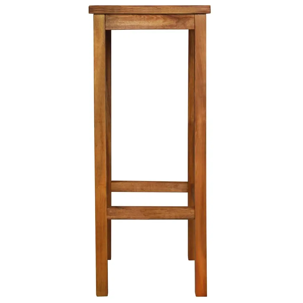 Outdoor Bar Chairs Set of 2 Garden Seating Solid Acacia Wood Footrest