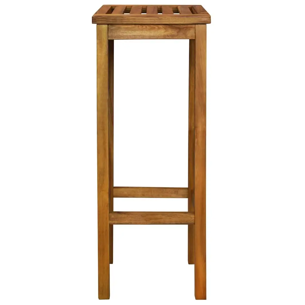 Outdoor Bar Chairs Set of 2 Garden Seating Solid Acacia Wood Footrest
