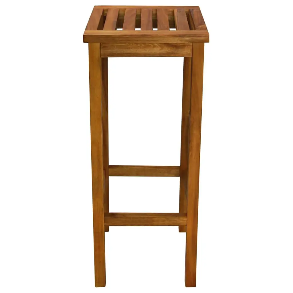 Outdoor Bar Chairs Set of 2 Garden Seating Solid Acacia Wood Footrest