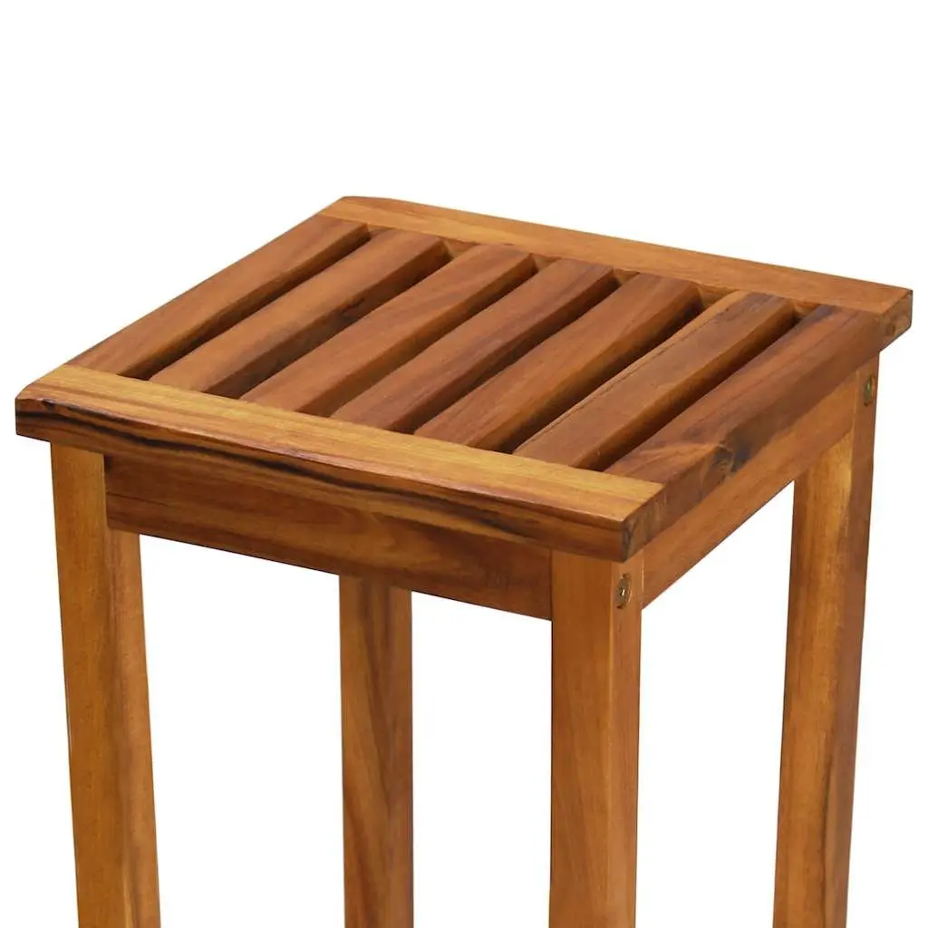 Outdoor Bar Chairs Set of 2 Garden Seating Solid Acacia Wood Footrest