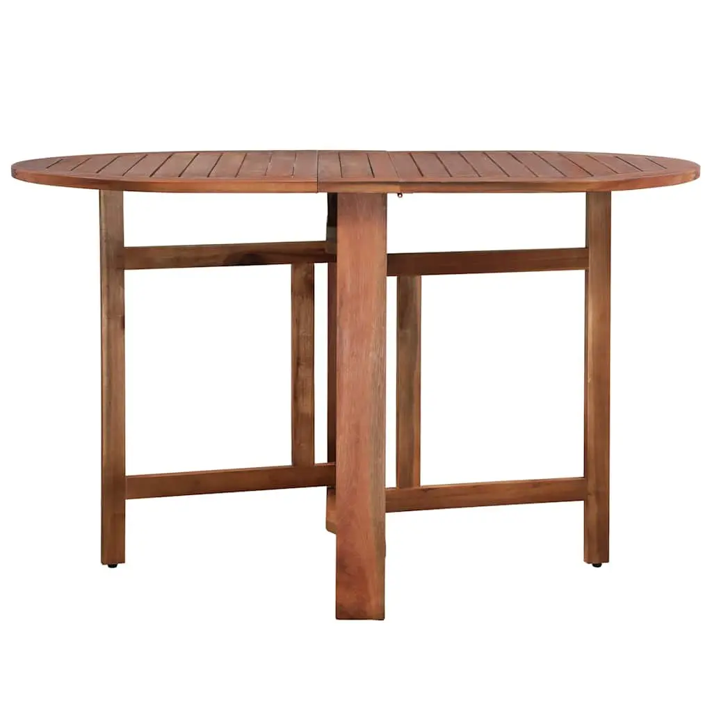 Oval Outdoor Dining Table Folding Garden Furniture Brown Wood Patio Table