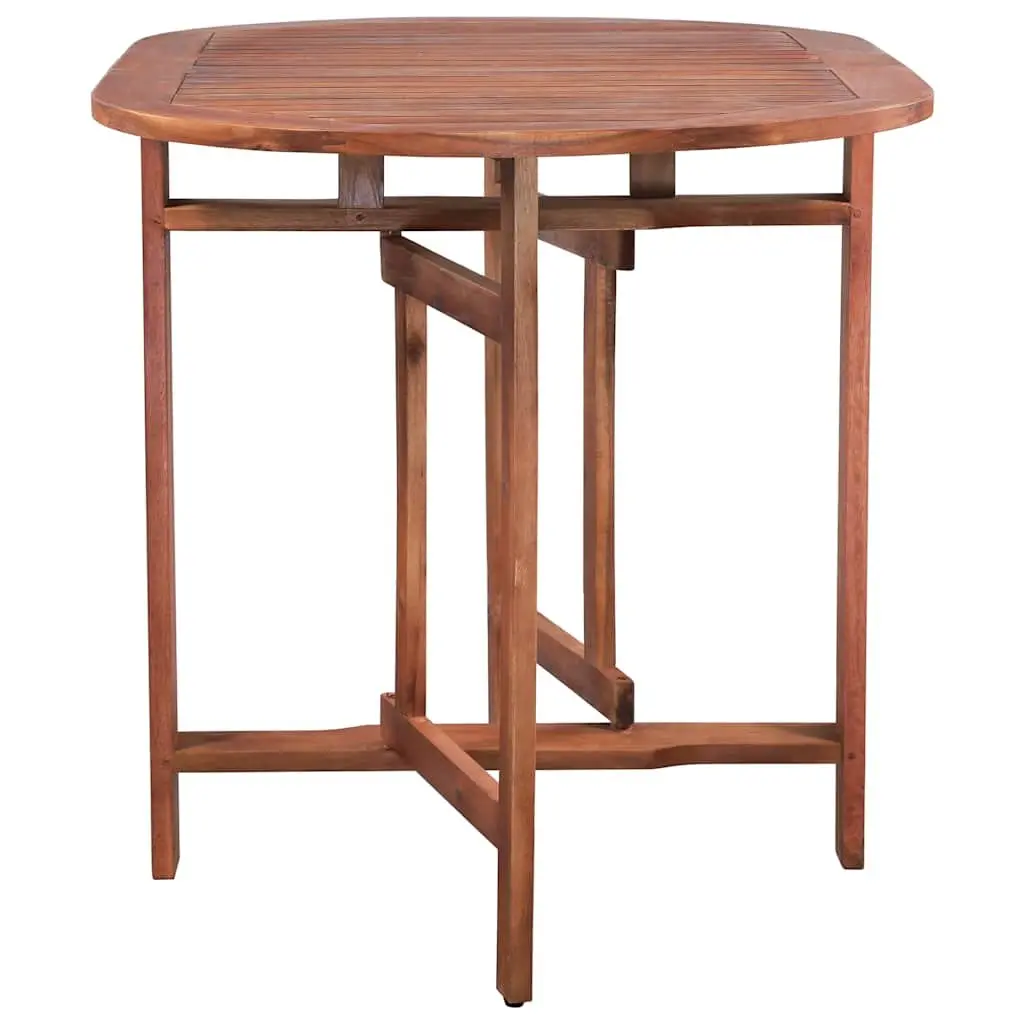 Oval Outdoor Dining Table Folding Garden Furniture Brown Wood Patio Table