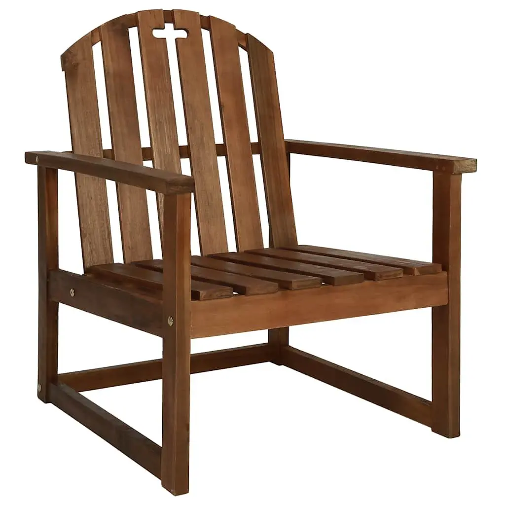 Outdoor Lounge Set 4 Piece Garden Patio Furniture Brown Wood Sofa Bench Chairs