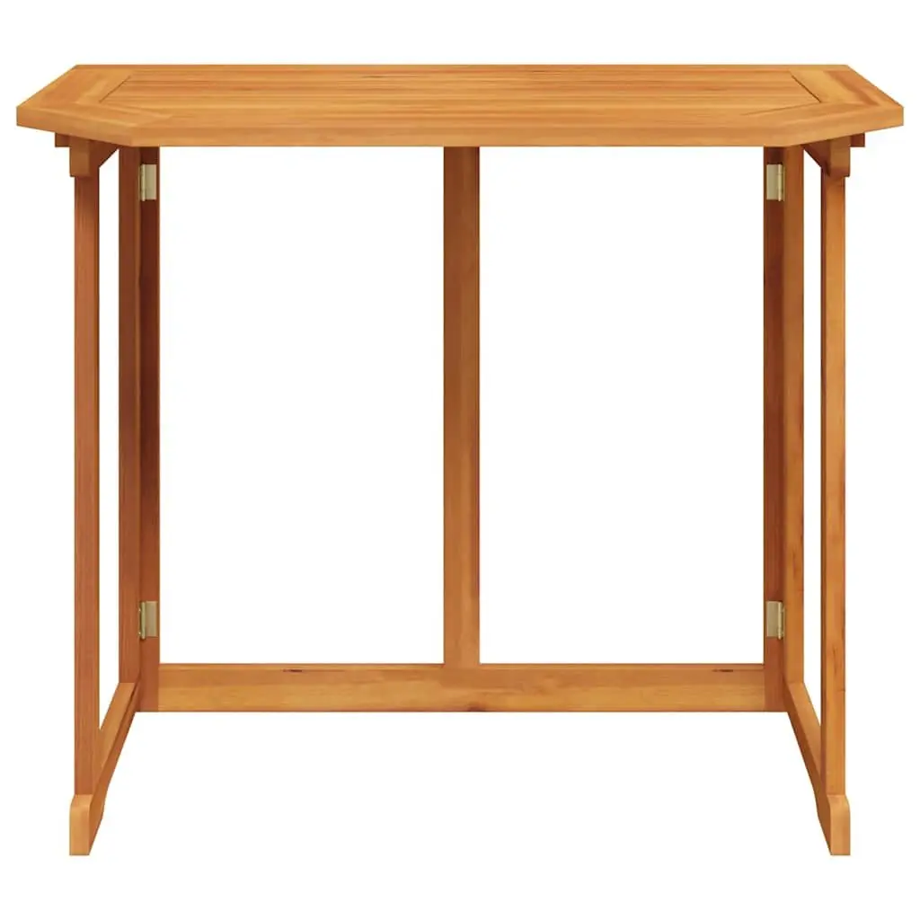 Outdoor Bistro Table for Balcony Garden 90 x 50 x 75 cm Solid Acacia Wood Foldable Brown
