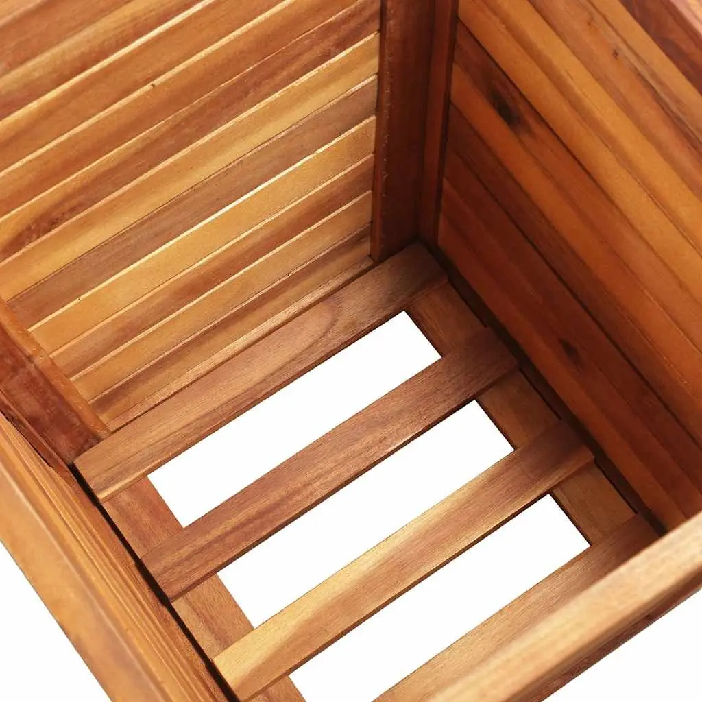 Garden Raised Bed Set Outdoor Plant 3 Pieces Square Wooden Planter Pots
