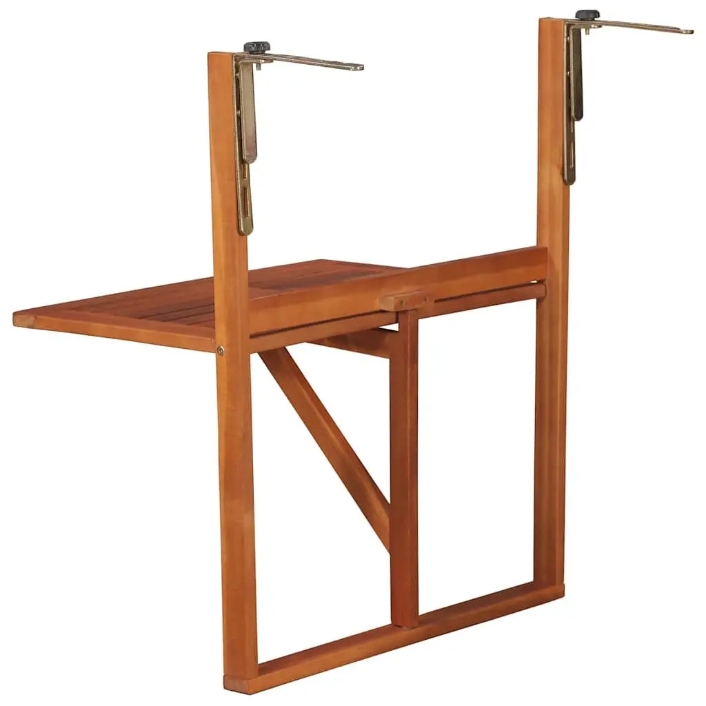 Hanging Balcony Table Folding Outdoor Patio Coffee Deck Railing 64.5x44x80 cm