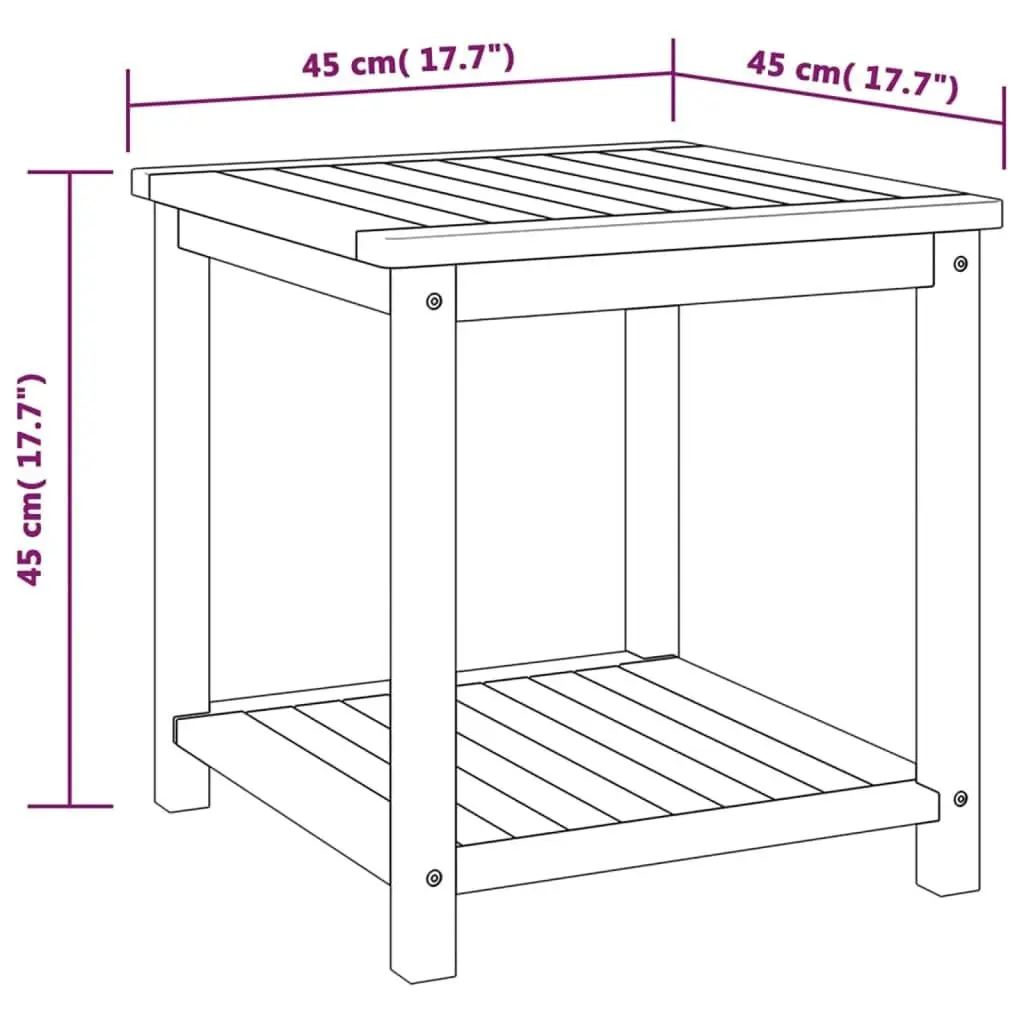 Side Table Indoor Outdoor Accent Coffee Nightstand Plant Stand 45 x 45 x 45 cm