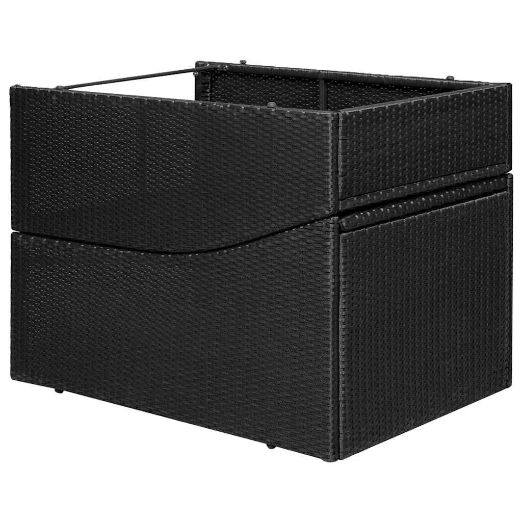 Sun Lounger Outdoor Garden Patio Furniture with Cushion Black