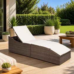 Specifications of Brown Poly Rattan Sun Lounger