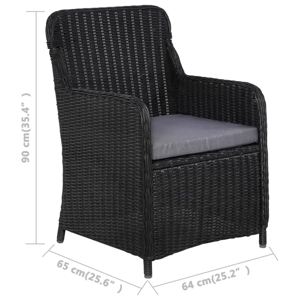 Outdoor Armchairs with Cushions Set