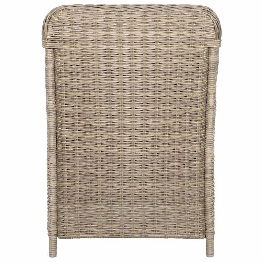 Outdoor Armchairs Set 2 pcs Garden Patio Seating Brown
