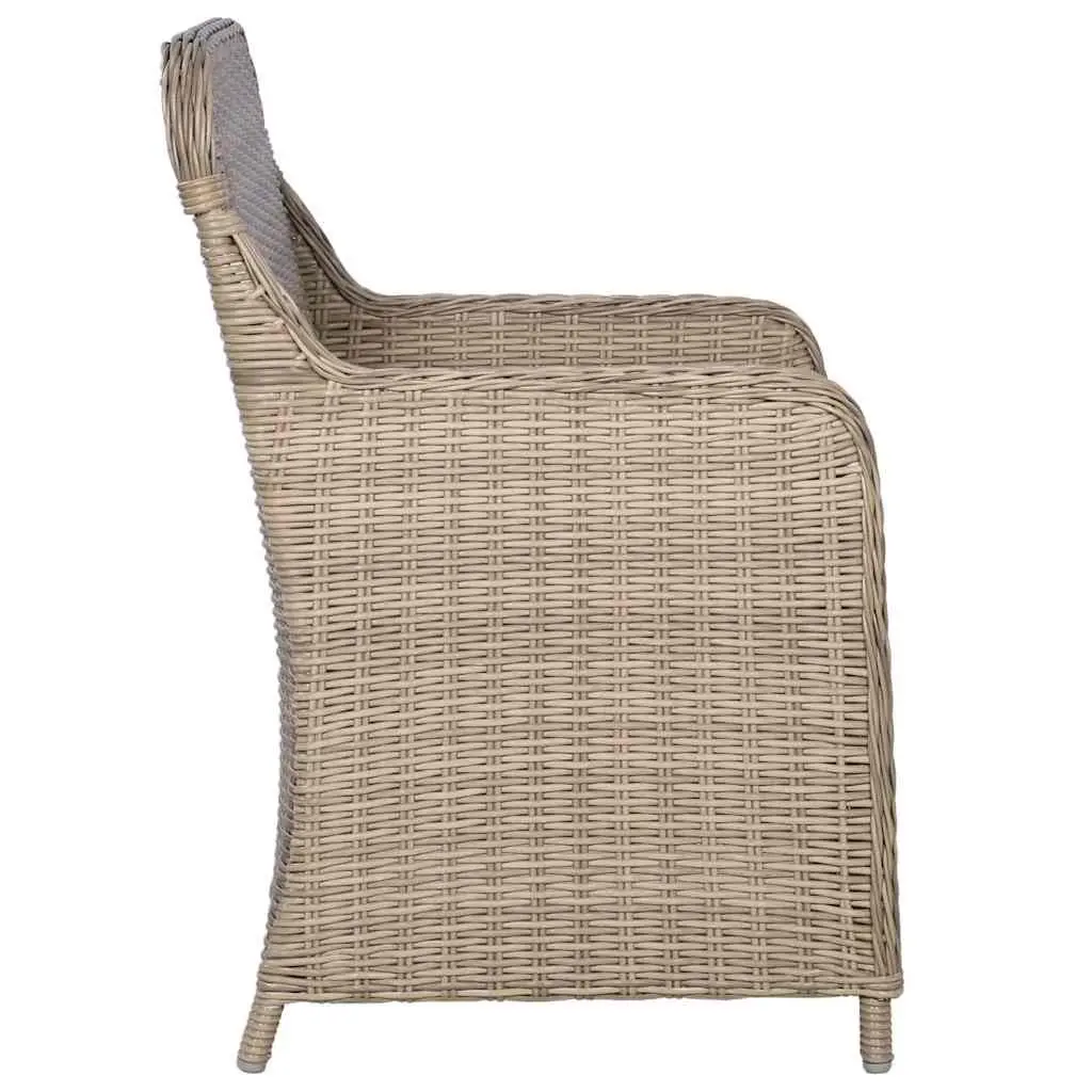 Outdoor Armchairs Set 2 pcs Garden Patio Seating Brown