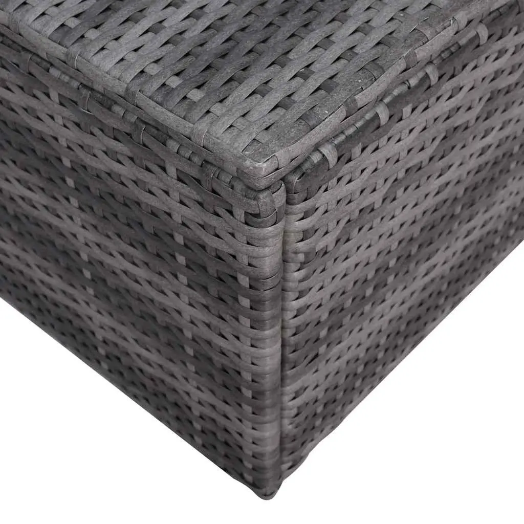 Outdoor Sofa Set for Garden and Patio 7 Piece Grey Poly Rattan with Cushions