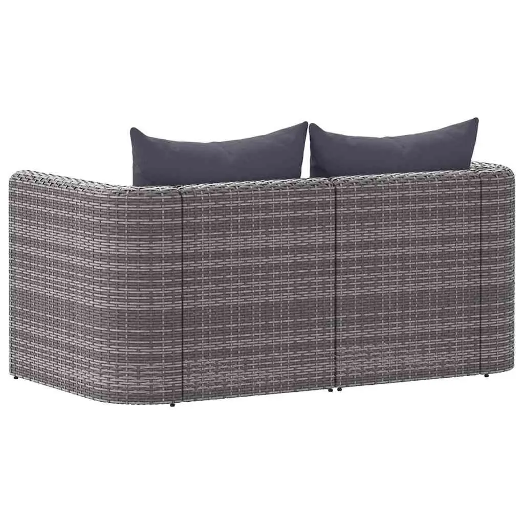 Garden Corner Sofa Set Outdoor Seating Grey 2 Piece