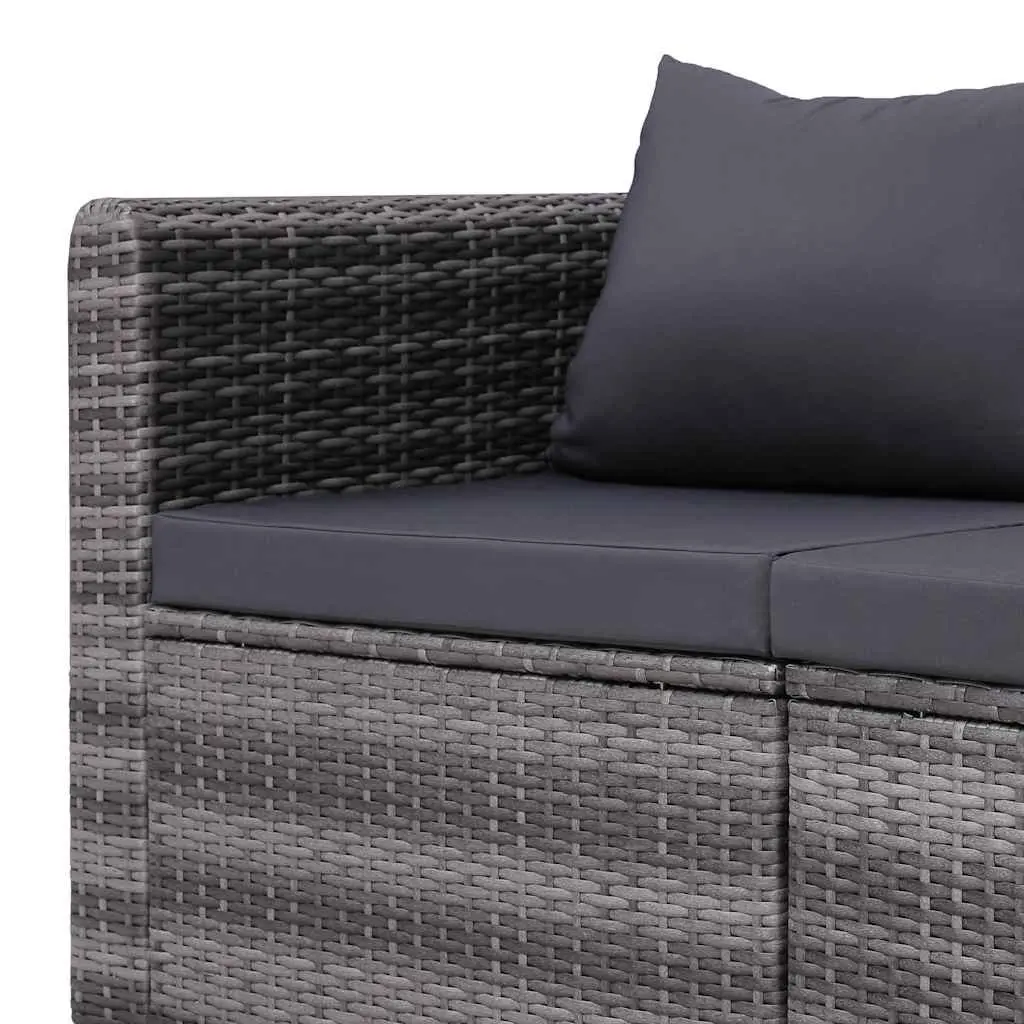 Garden Corner Sofa Set Outdoor Seating Grey 2 Piece