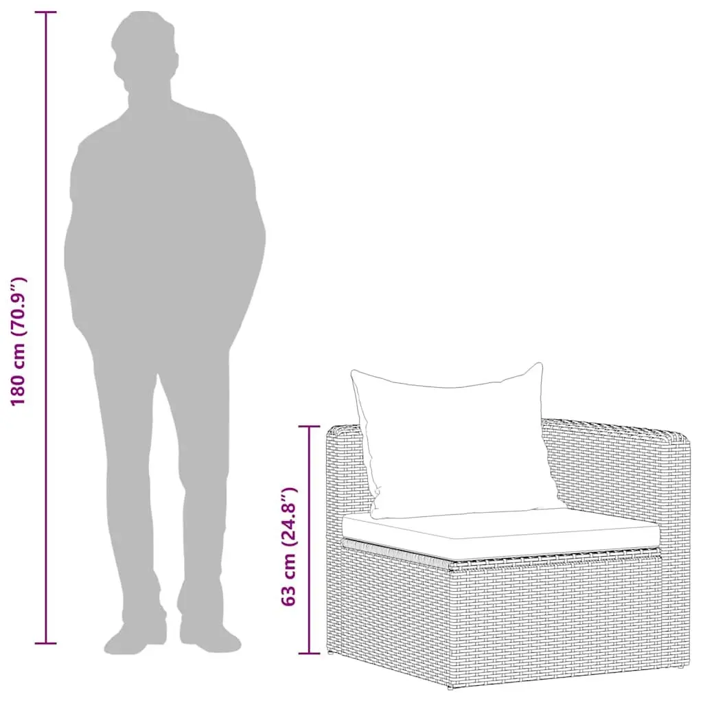 Garden Corner Sofa Set Outdoor Seating Grey 2 Piece