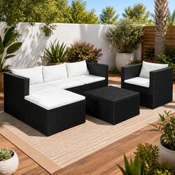 4 Piece Outdoor Lounge Set: Dimensions & Features