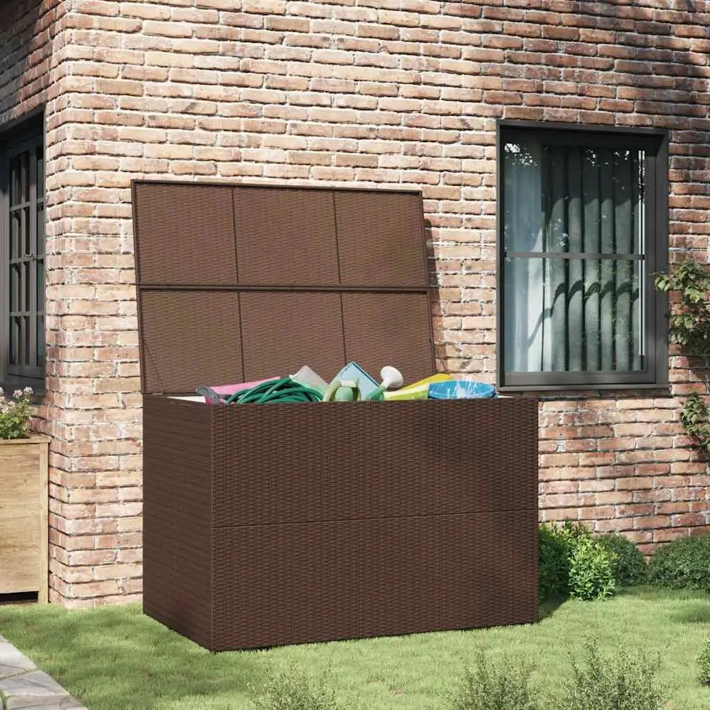 Outdoor Storage Box Garden Use Brown 150 x 100 x 100 cm