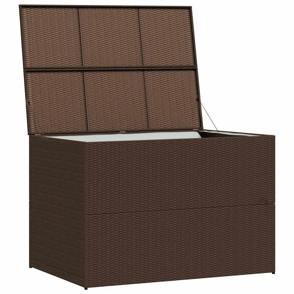 Outdoor Storage Box Garden Use Brown 150 x 100 x 100 cm
