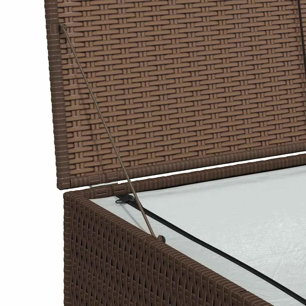 Outdoor Storage Box Garden Use Brown 150 x 100 x 100 cm