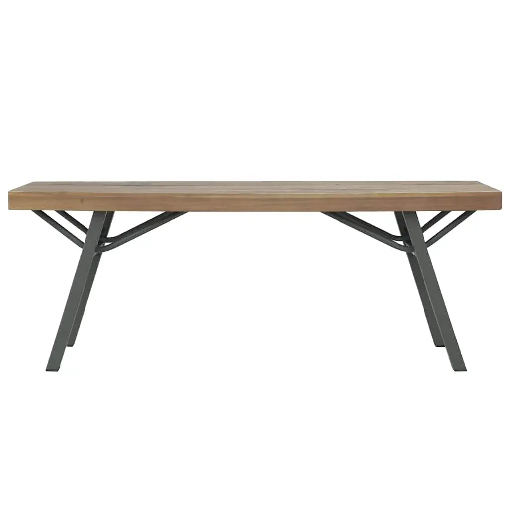 Wooden Garden Bench Outdoor Seating 120cm Brown Weather Resistant