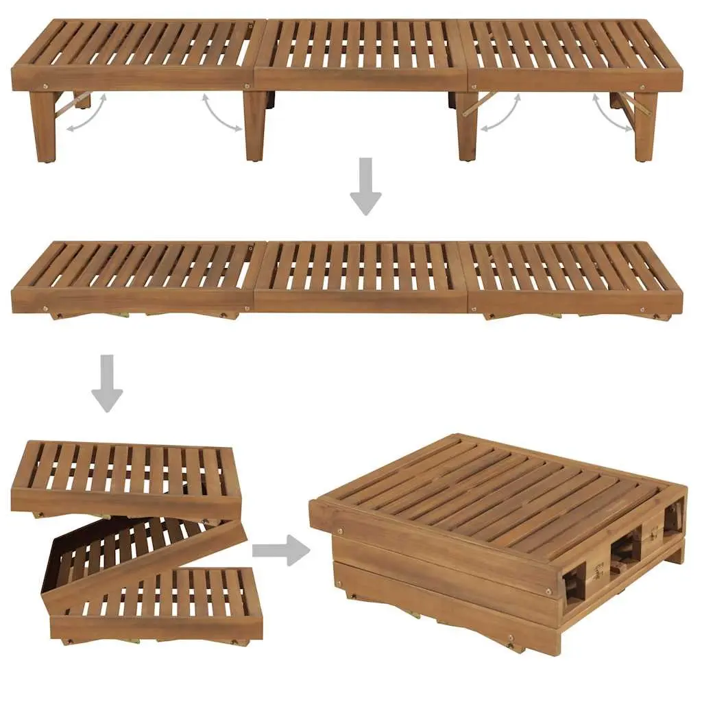 Wooden Folding Sun Lounger