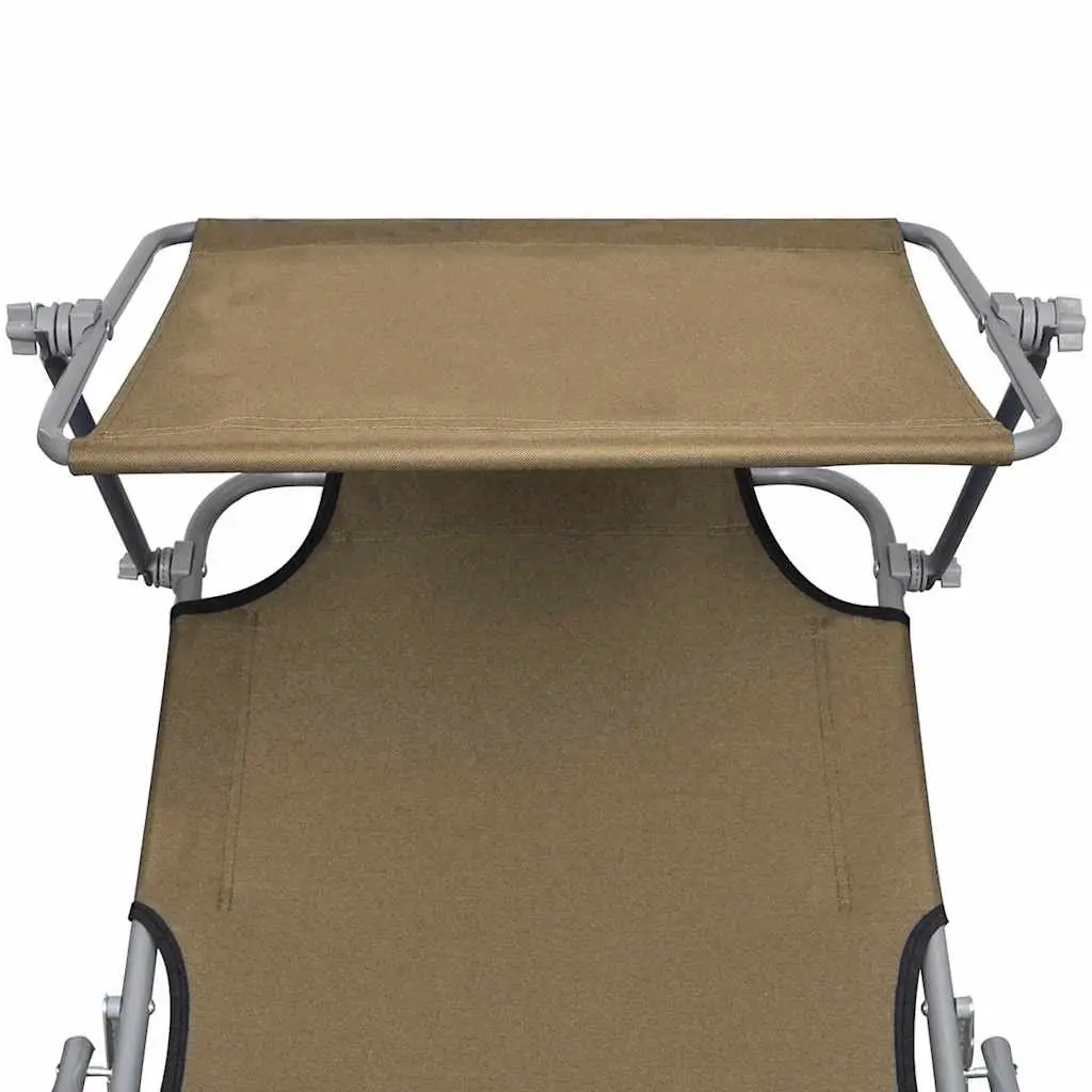 Sun Lounger Folding Chair with Canopy
