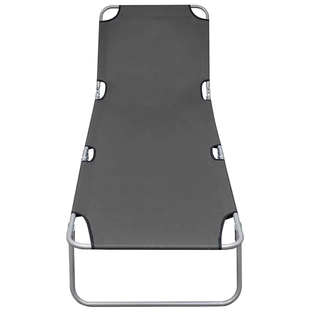 Foldable Sun Lounger with Adjustable Backrest