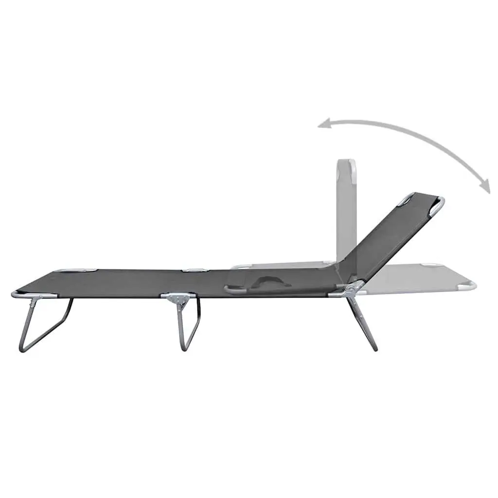 Foldable Sun Lounger with Adjustable Backrest
