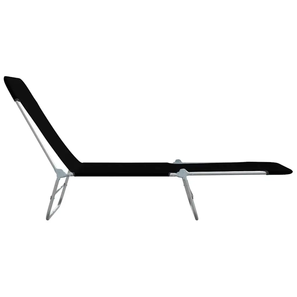 Sun Loungers Folding 2 Pcs Adjustable Backrest Garden Beach Outdoor Seating