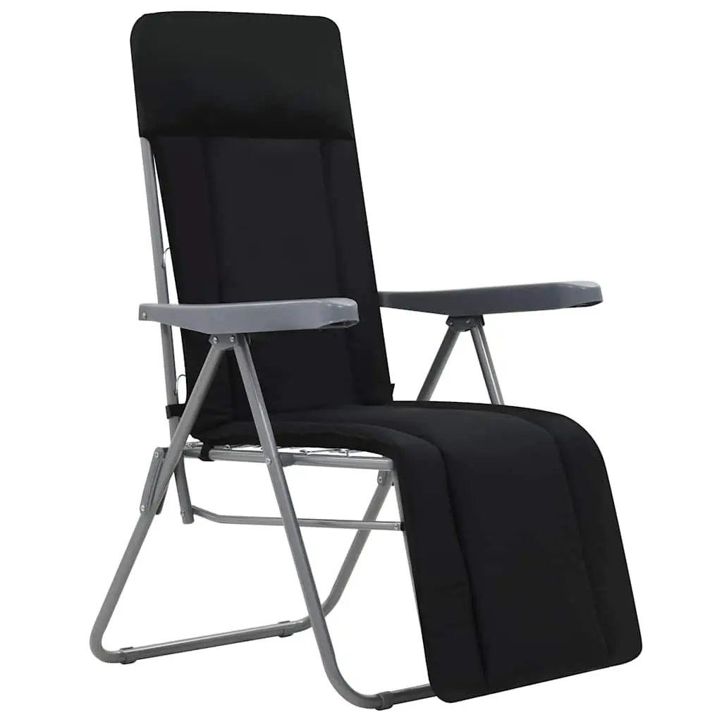 Folding Garden Chairs for Outdoor Use 2 pcs Black