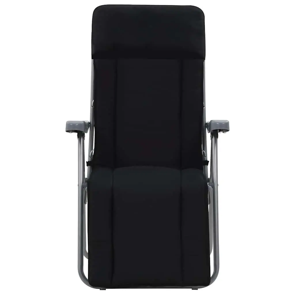 Folding Garden Chairs for Outdoor Use 2 pcs Black
