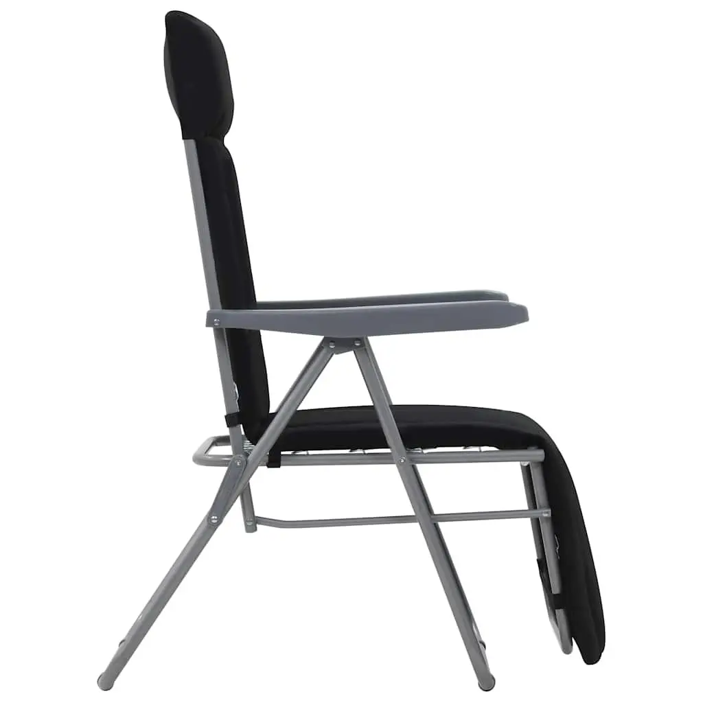 Folding Garden Chairs for Outdoor Use 2 pcs Black