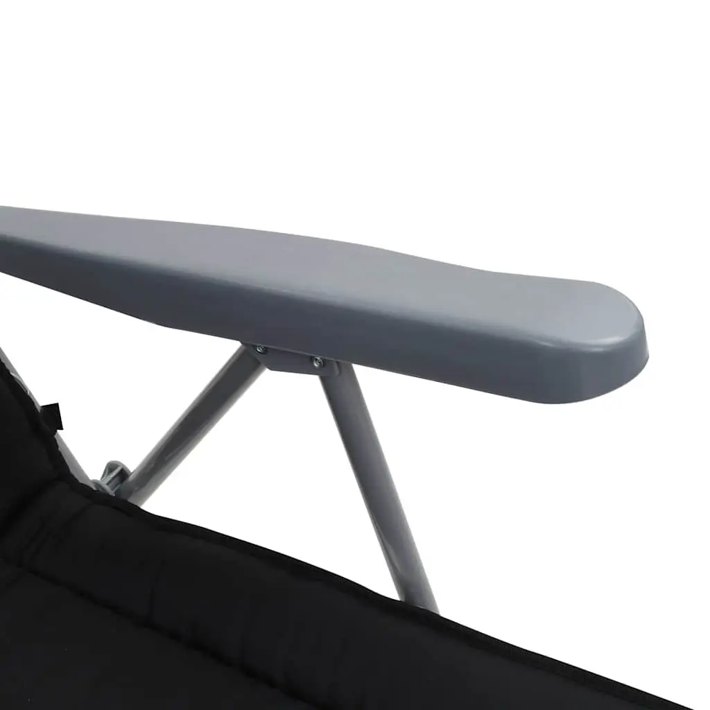 Folding Garden Chairs for Outdoor Use 2 pcs Black