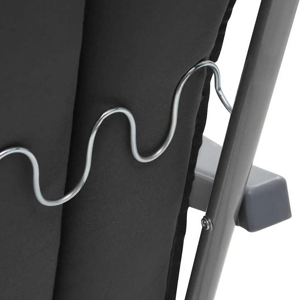 Folding Garden Chairs for Outdoor Use 2 Piece Grey Reclining Camping Seat