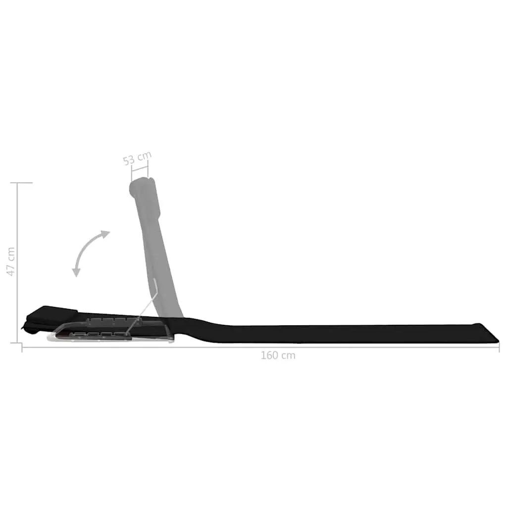 Folding Beach Chairs Set 2 Piece Adjustable Backrest Steel Frame Fabric Lounger