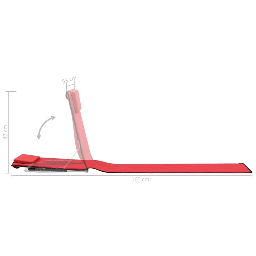 Folding Beach Chair Set 2 Piece Outdoor Use Adjustable Backrest Portable Steel Frame Fabric Lounger